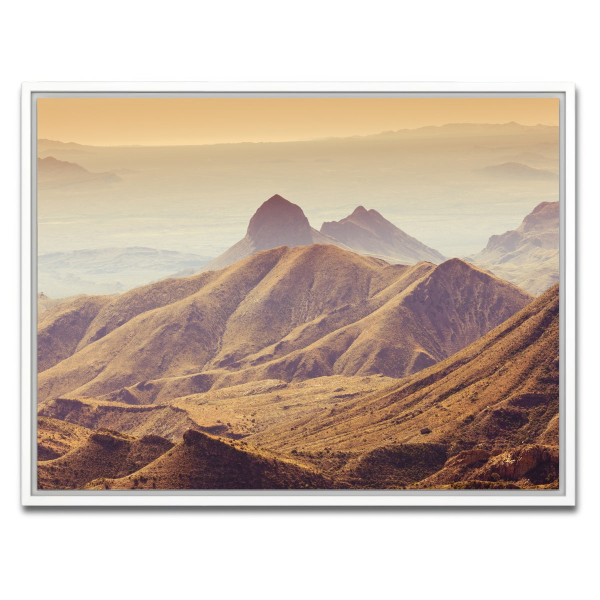 AUTO-MOCKUP WHITE | Big Bend National Park Chisos Mountains | 1 Piece | White Framed Canvas | group=4x3