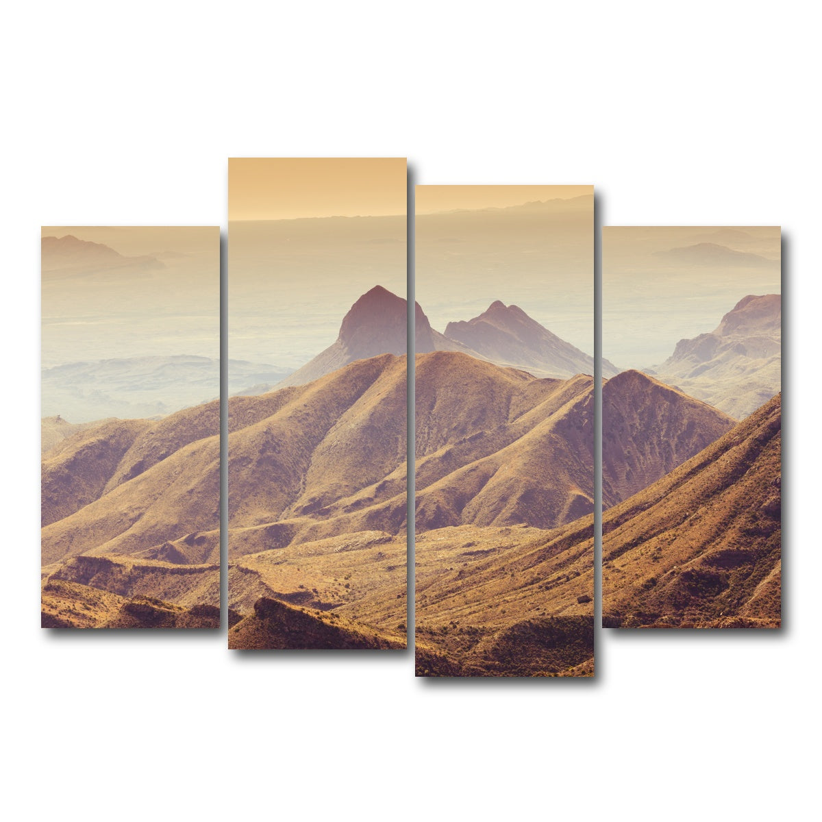AUTO-MOCKUP WHITE | Big Bend National Park Chisos Mountains | 4 Piece | Gallery Wrap Canvas | group=4_normal