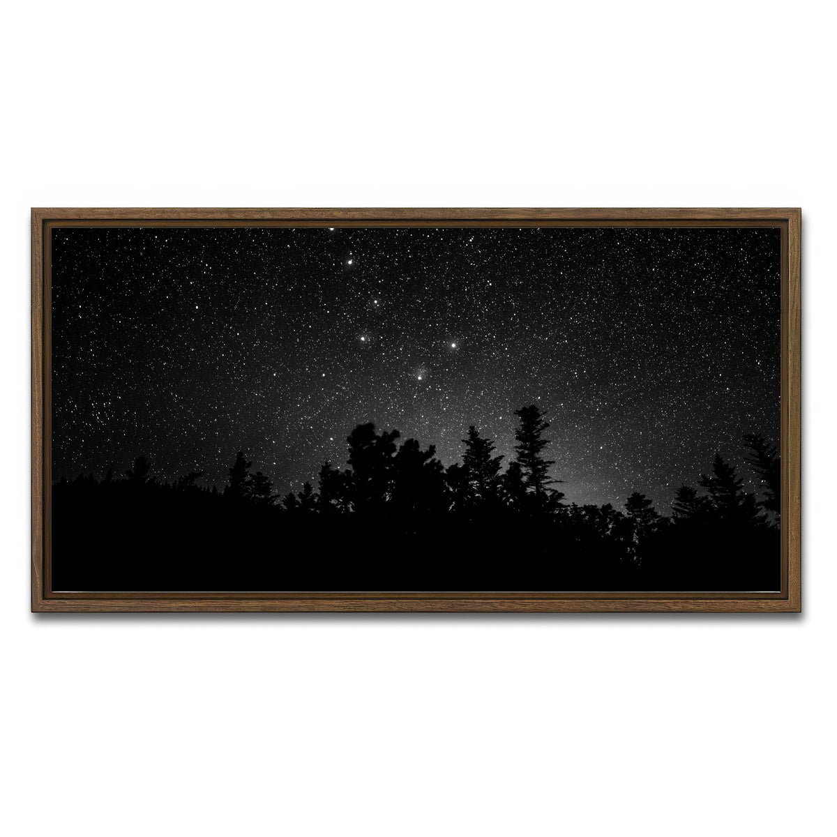 AUTO-MOCKUP WHITE | Big Dipper Starry Night | 1 Piece | Walnut Framed Canvas | group=2x1