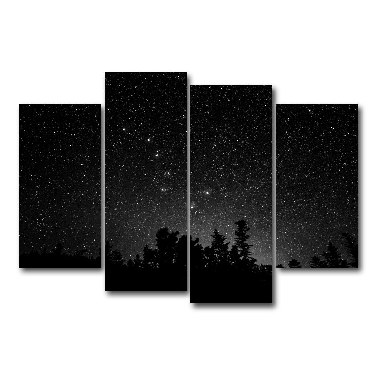 AUTO-MOCKUP WHITE | Big Dipper Starry Night | 4 Piece | Gallery Wrap Canvas | group=4_short