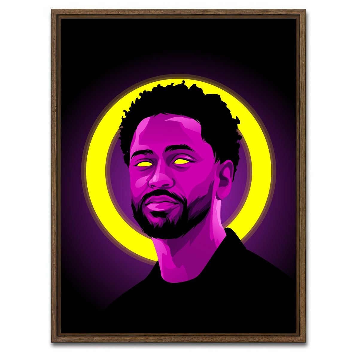 AUTO-MOCKUP WHITE | Big Sean | 1 Piece | Walnut Framed Canvas | group=3x4