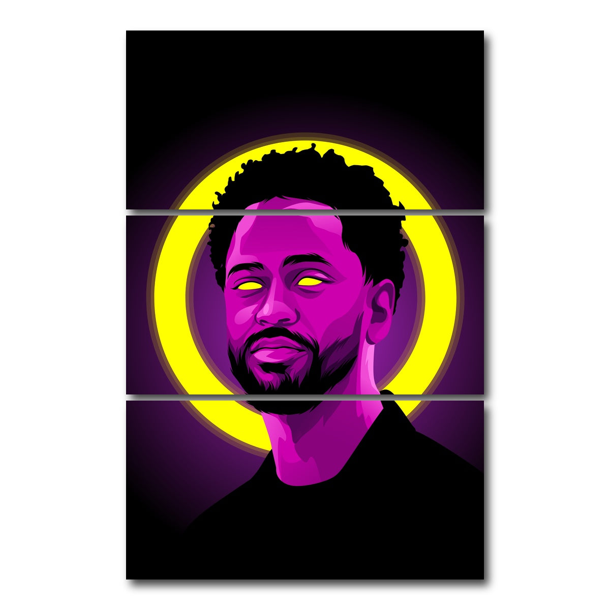 AUTO-MOCKUP WHITE | Big Sean | 3 Piece | Gallery Wrap Canvas | group=12x24_stacked