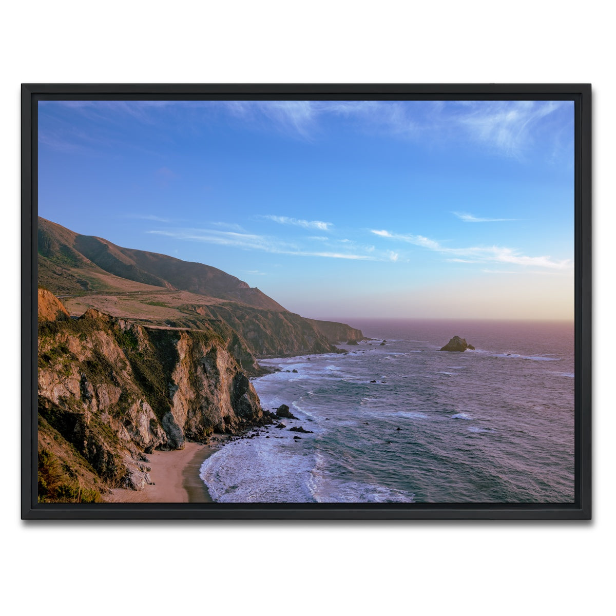 AUTO-MOCKUP WHITE | Big Sur | 1 Piece | Black Framed Canvas | group=4x3