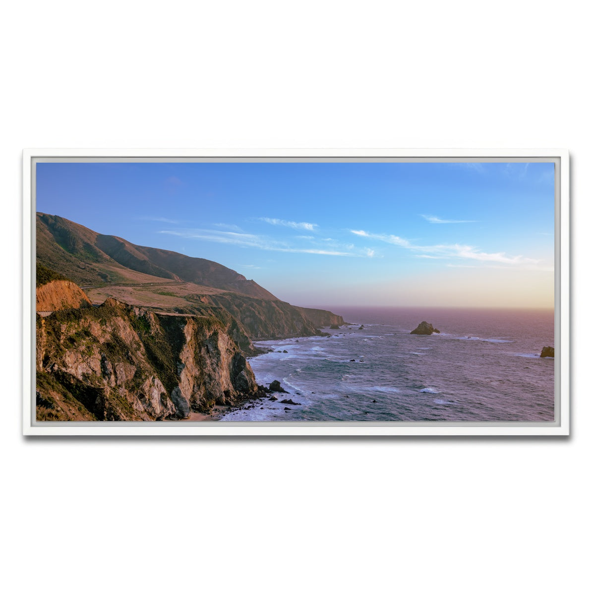 AUTO-MOCKUP WHITE | Big Sur | 1 Piece | White Framed Canvas | group=2x1