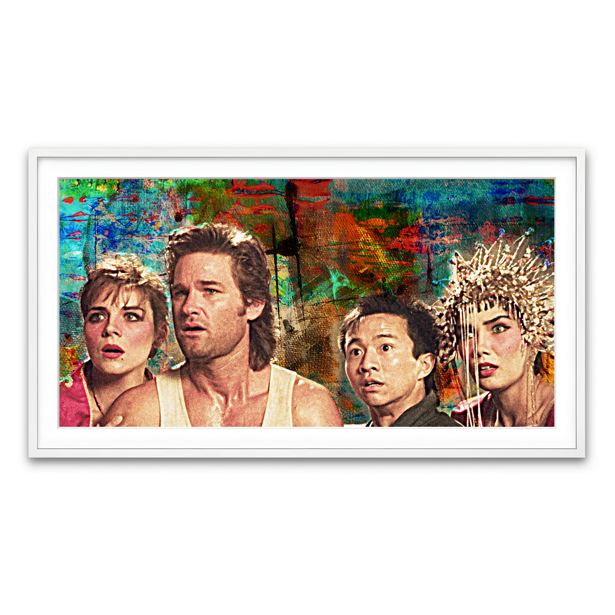 Framed Print 2x1 White