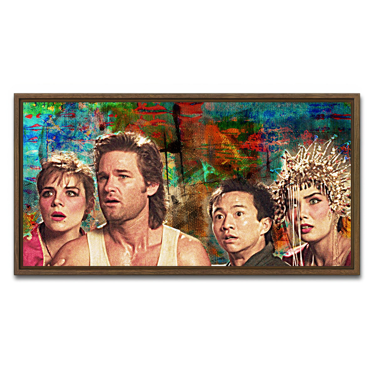 AUTO-MOCKUP WHITE | Big Trouble in Little China | 1 Piece | Walnut Framed Canvas | group=2x1