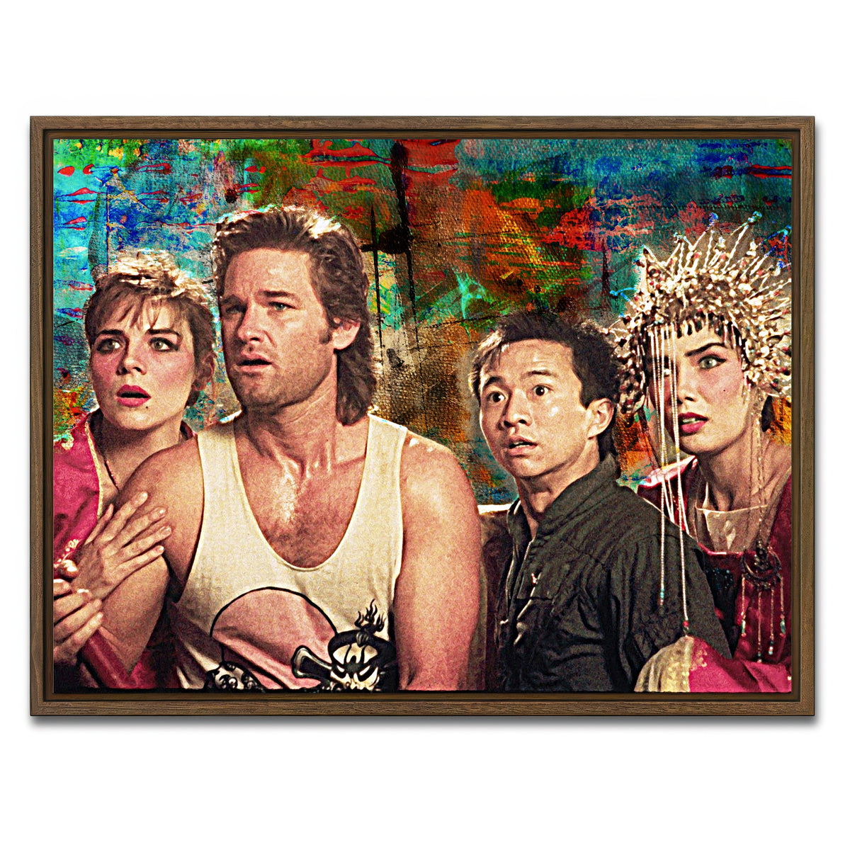 AUTO-MOCKUP WHITE | Big Trouble in Little China | 1 Piece | Walnut Framed Canvas | group=4x3