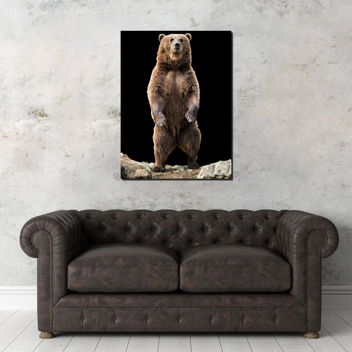 Big Brown Bear Standing Wall Art