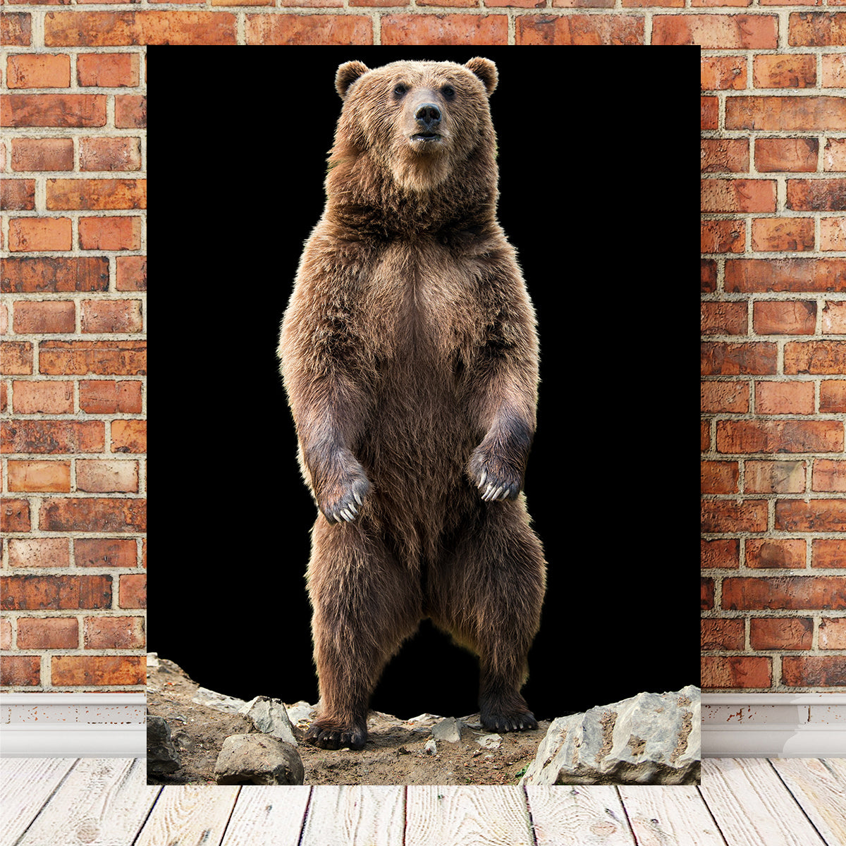 Big Brown Bear Standing Wall Art