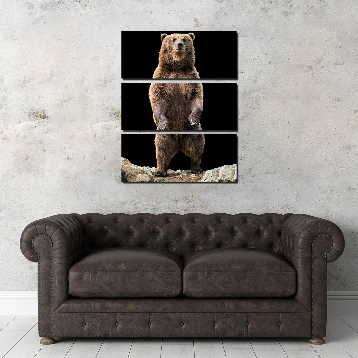 Big Brown Bear Standing Wall Art