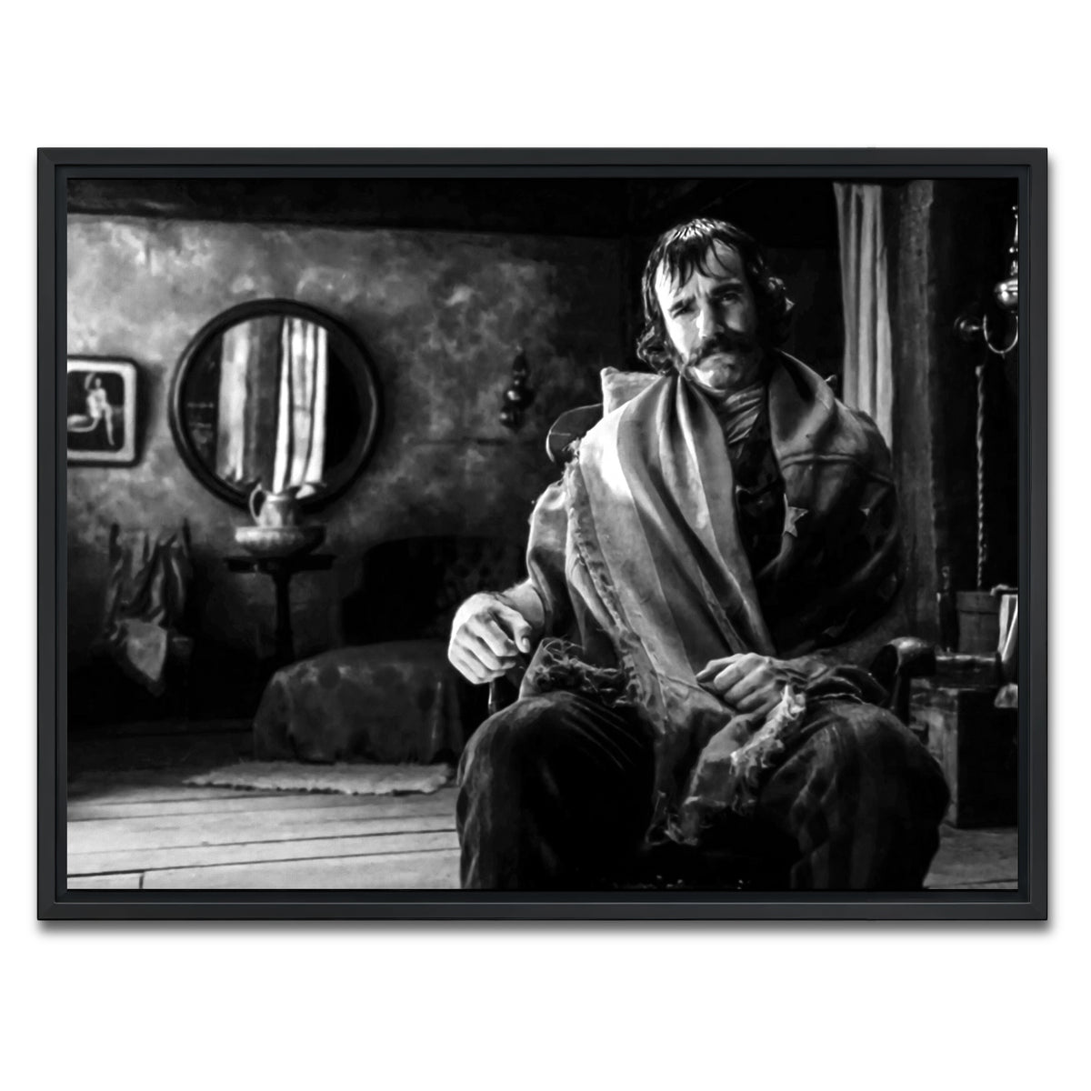 AUTO-MOCKUP WHITE | Bill the Butcher Grayscale | 1 Piece | Black Framed Canvas | group=4x3