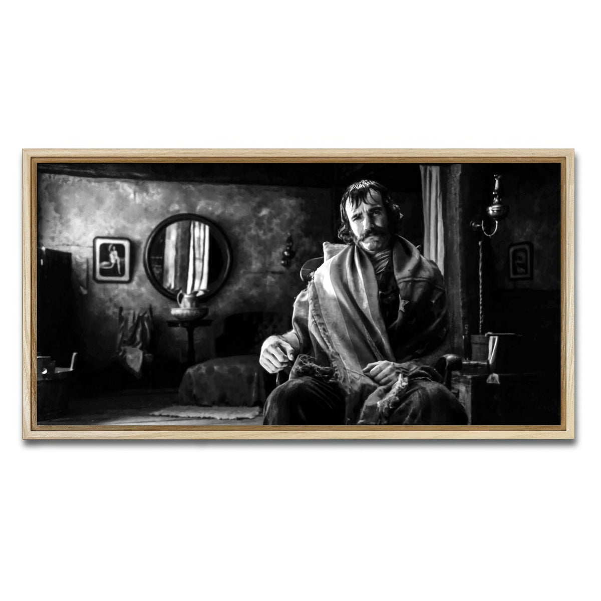 AUTO-MOCKUP WHITE | Bill the Butcher Grayscale | 1 Piece | Natural Framed Canvas | group=2x1