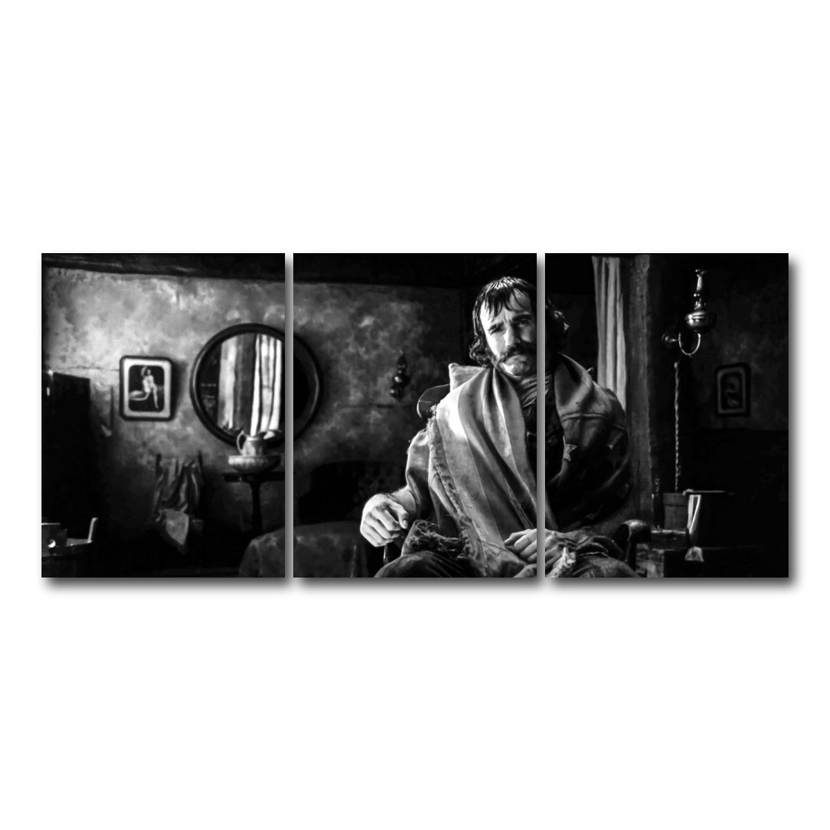 AUTO-MOCKUP WHITE | Bill the Butcher Grayscale | 3 Piece | Gallery Wrap Canvas | group=18x24