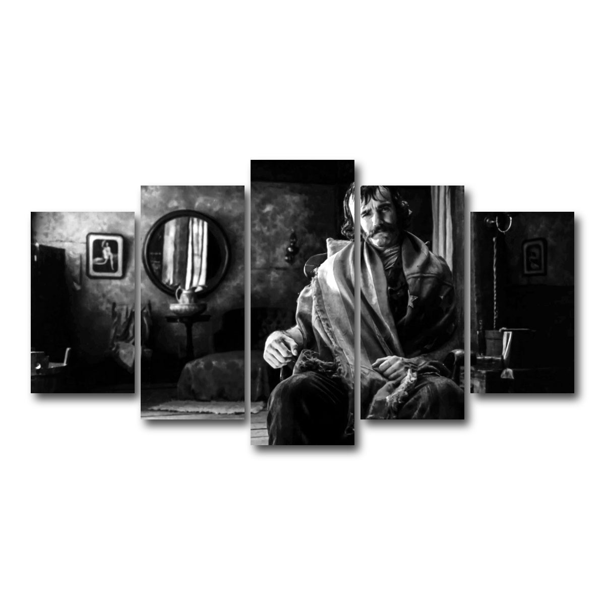 AUTO-MOCKUP WHITE | Bill the Butcher Grayscale | 5 Piece | Gallery Wrap Canvas | group=5_normal