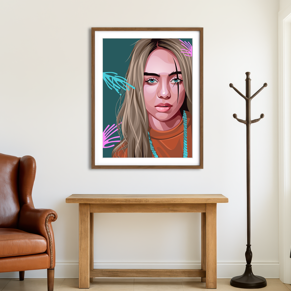 AUTO-MOCKUP ROOM | Billie Eilish Wall Art