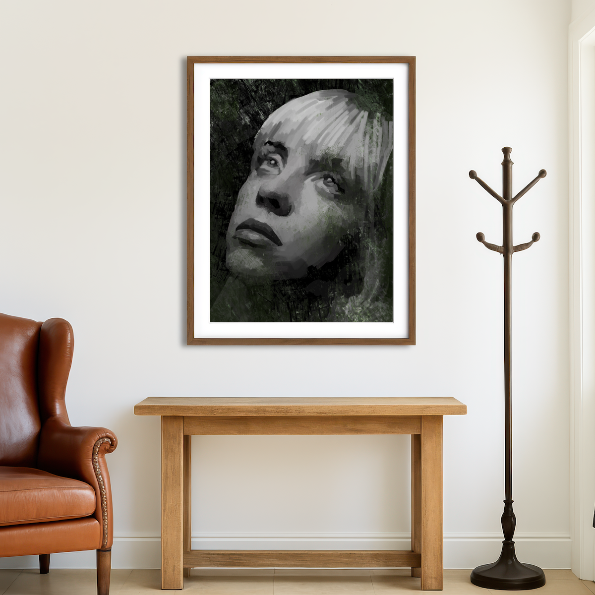 AUTO-MOCKUP ROOM | Billie Eillish Shadows Wall Art