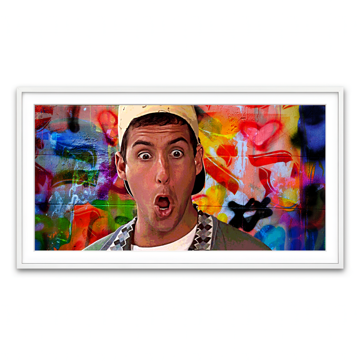Framed Print 2x1 White