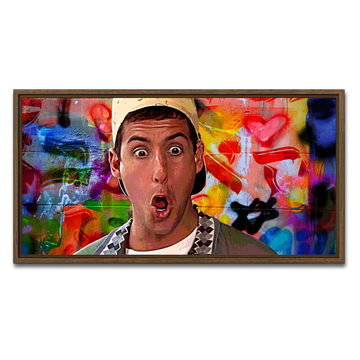 AUTO-MOCKUP WHITE | Billy Madison | 1 Piece | Walnut Framed Canvas | group=2x1