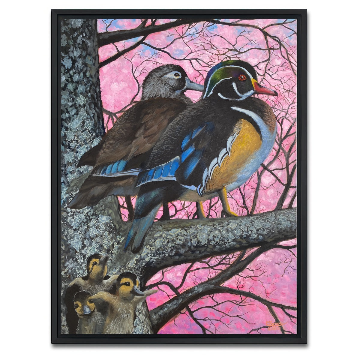 AUTO-MOCKUP WHITE | Bird Family | 1 Piece | Black Framed Canvas | group=3x4