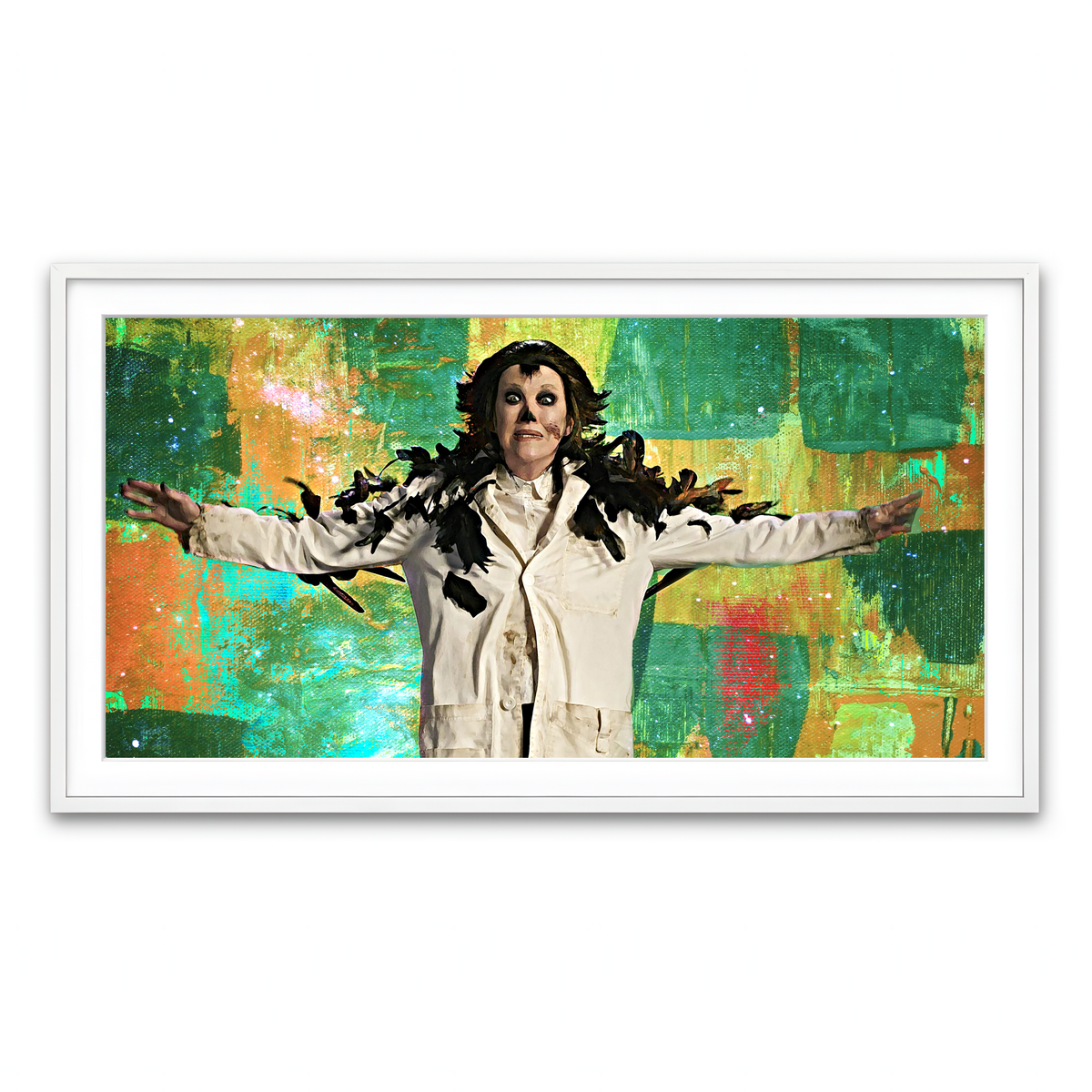 Framed Print 2x1 White