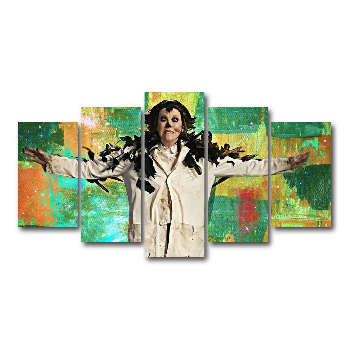 AUTO-MOCKUP WHITE | Bird Moira | 5 Piece | Gallery Wrap Canvas | group=5_normal