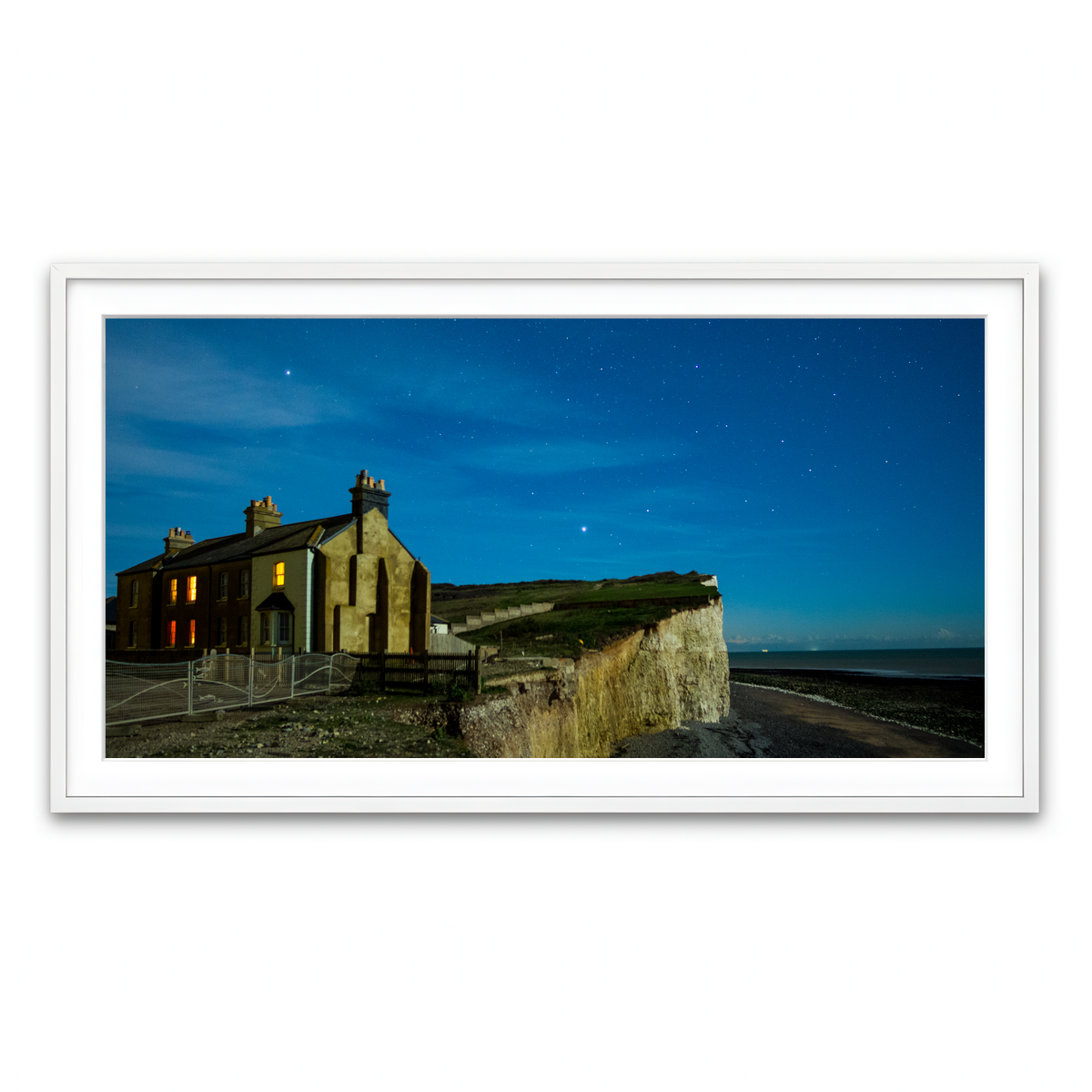 Framed Print 2x1 White