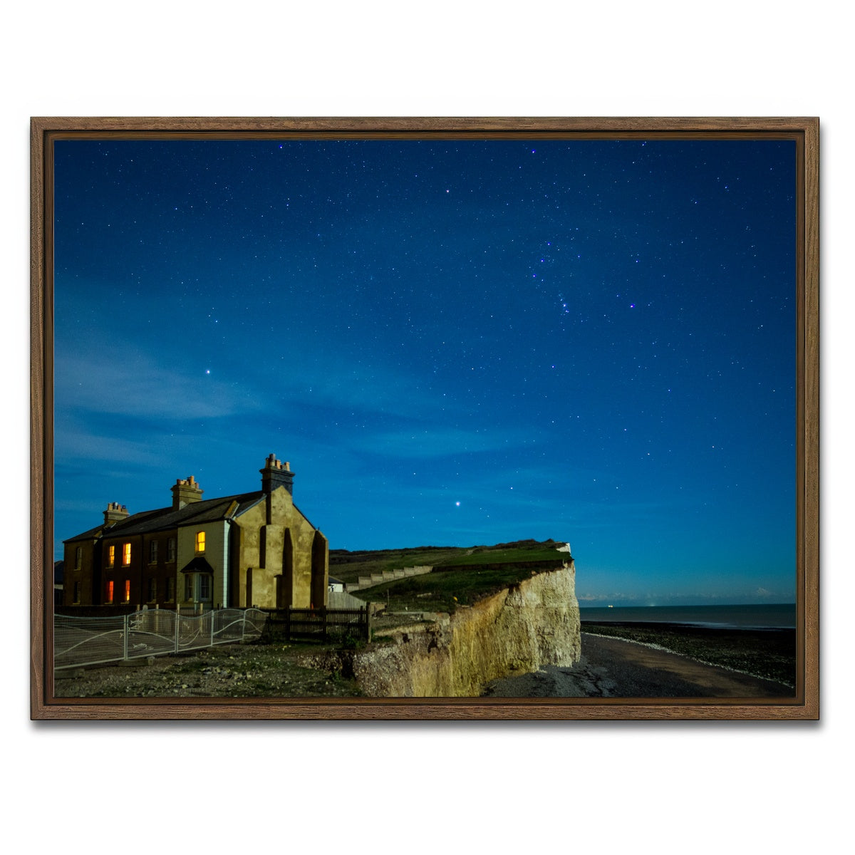AUTO-MOCKUP WHITE | Birling Gap | 1 Piece | Walnut Framed Canvas | group=4x3