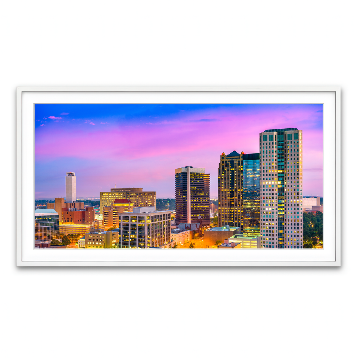 Framed Print 2x1 White