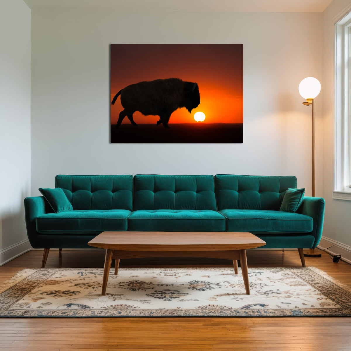 AUTO-MOCKUP ROOM | Bison at Sunset