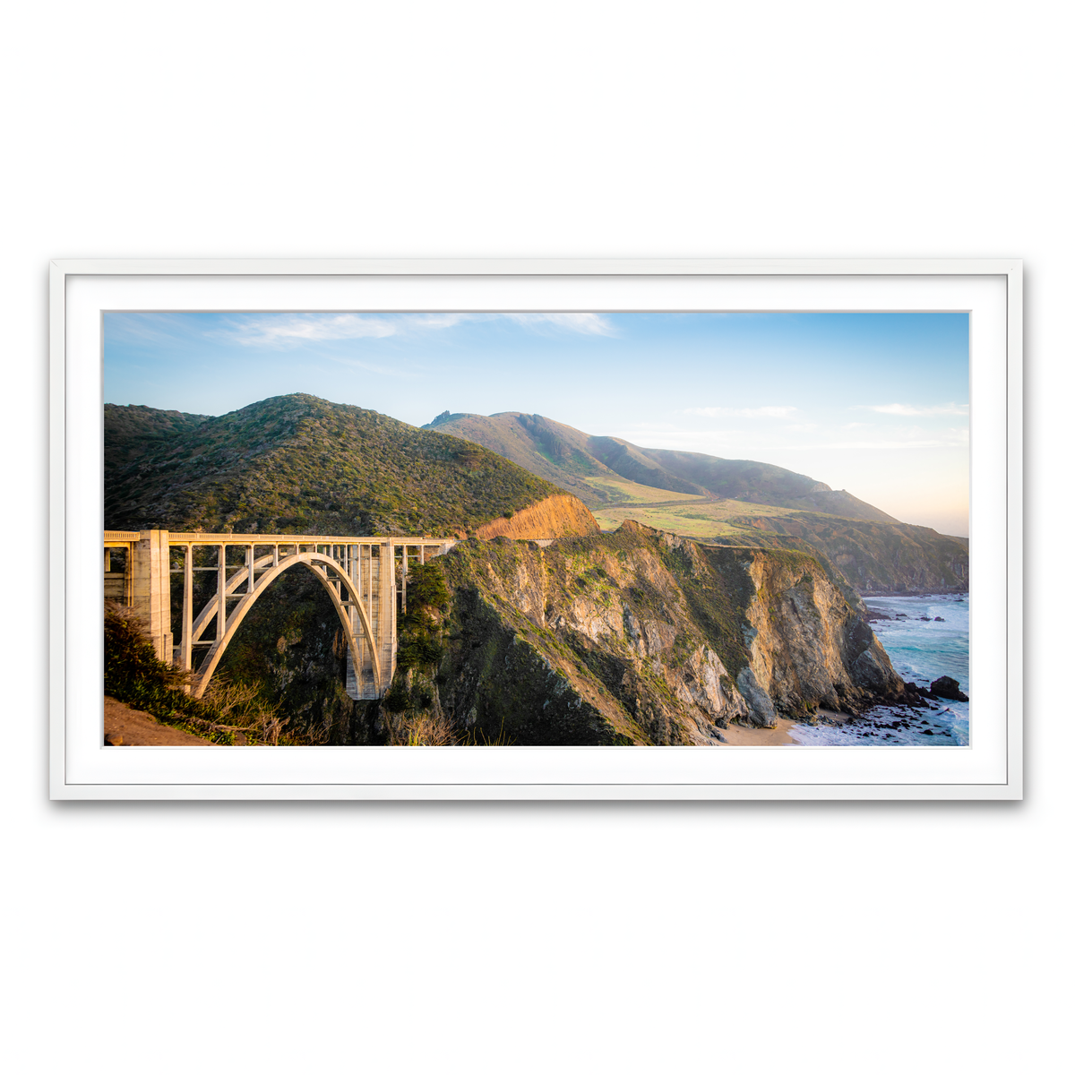 Framed Print 2x1 White