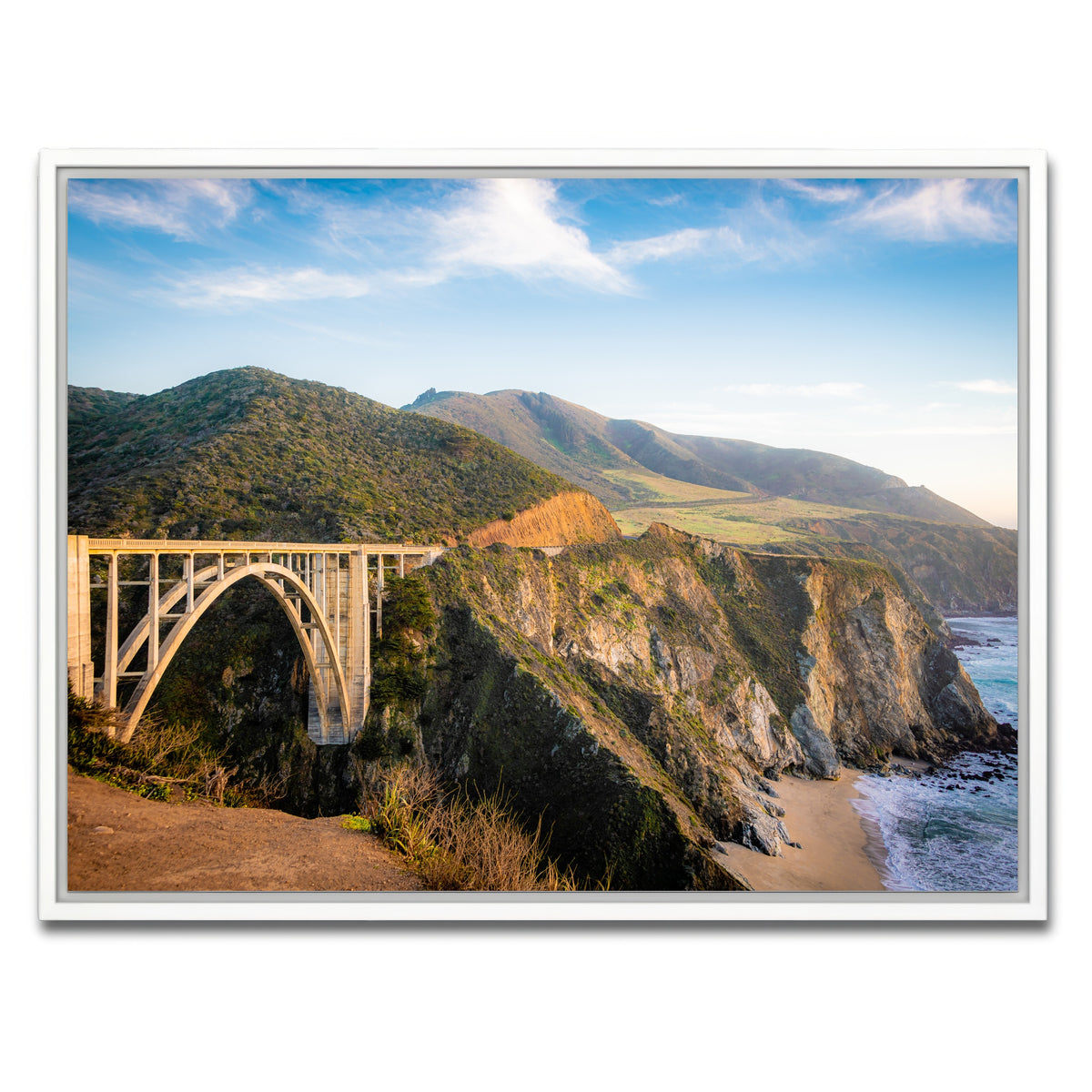 AUTO-MOCKUP WHITE | Bixby Bridge | 1 Piece | White Framed Canvas | group=4x3