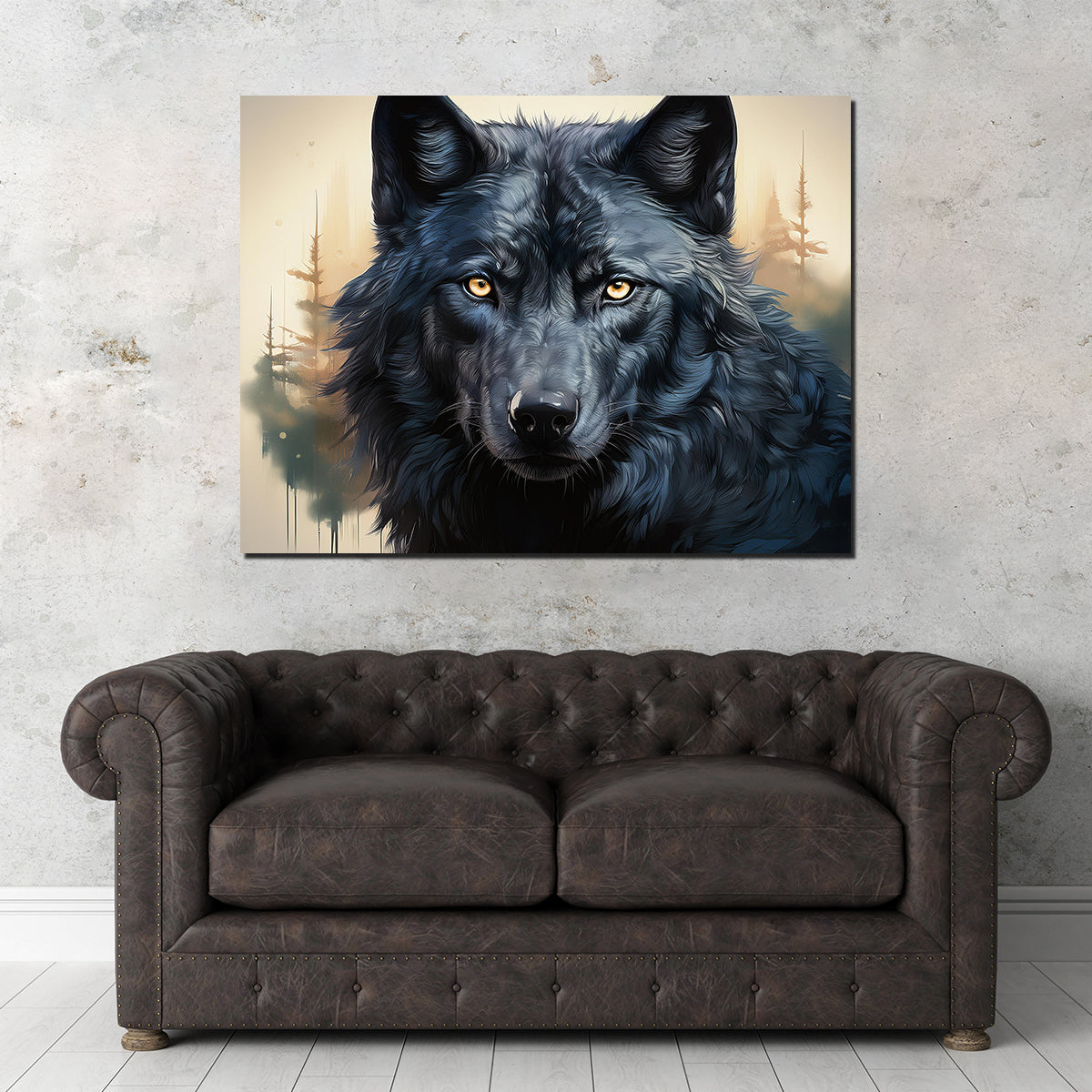 Black Wolf Wall Art