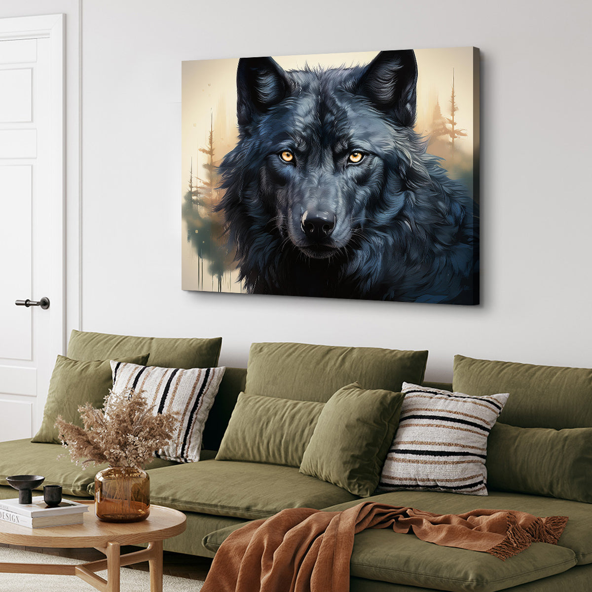 Black Wolf Wall Art