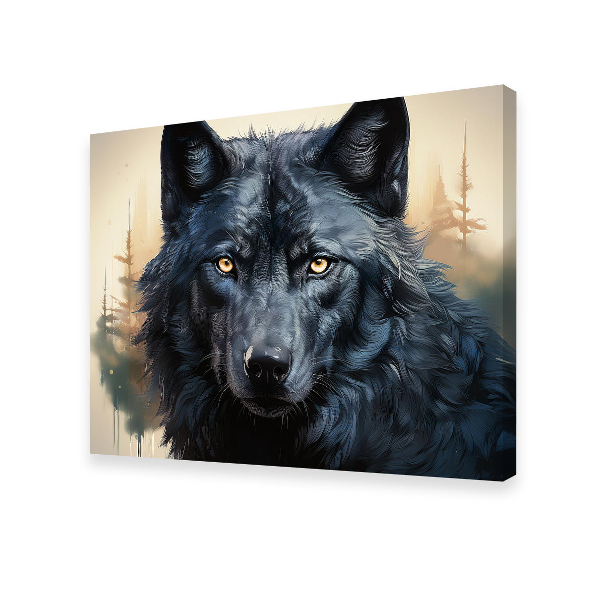 Black Wolf Wall Art