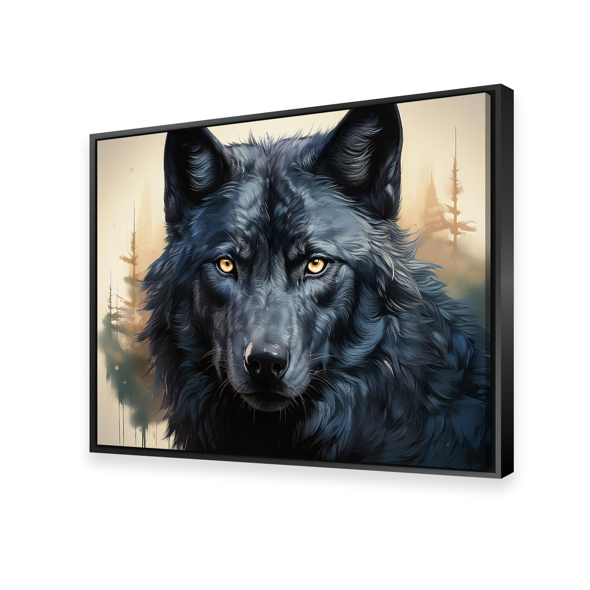 Black Wolf Wall Art