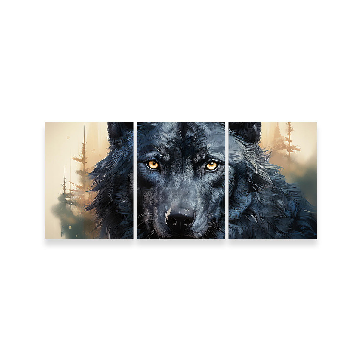 Black Wolf Wall Art