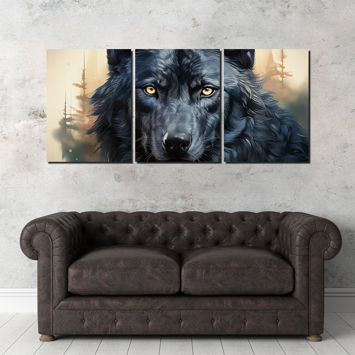 Black Wolf Wall Art