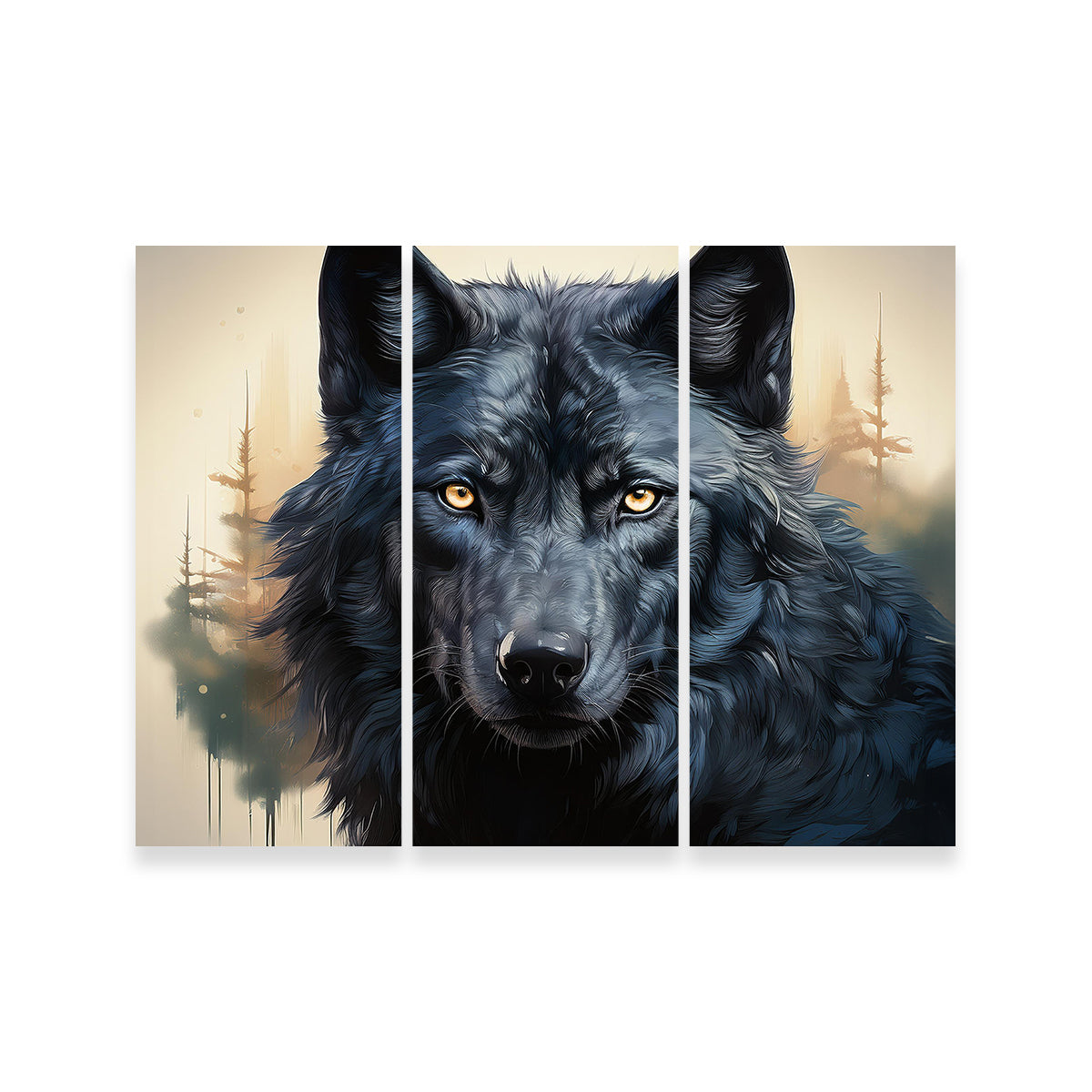 Black Wolf Wall Art