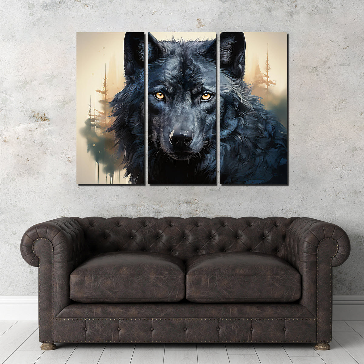 Black Wolf Wall Art