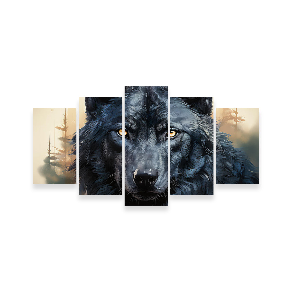 Black Wolf Wall Art
