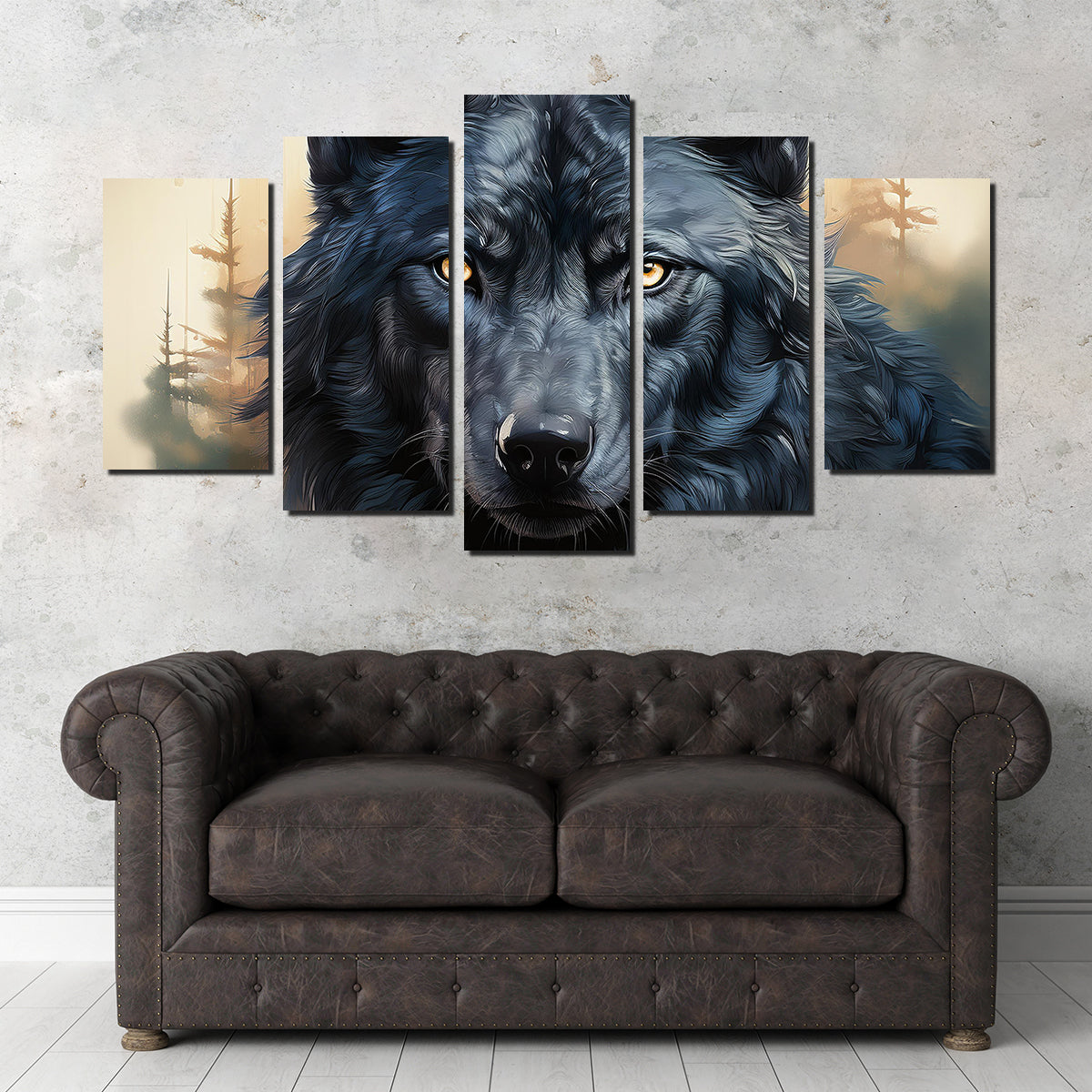 Black Wolf Wall Art