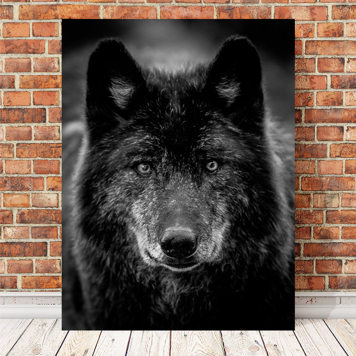 Black Wolf Headshot Wall Art