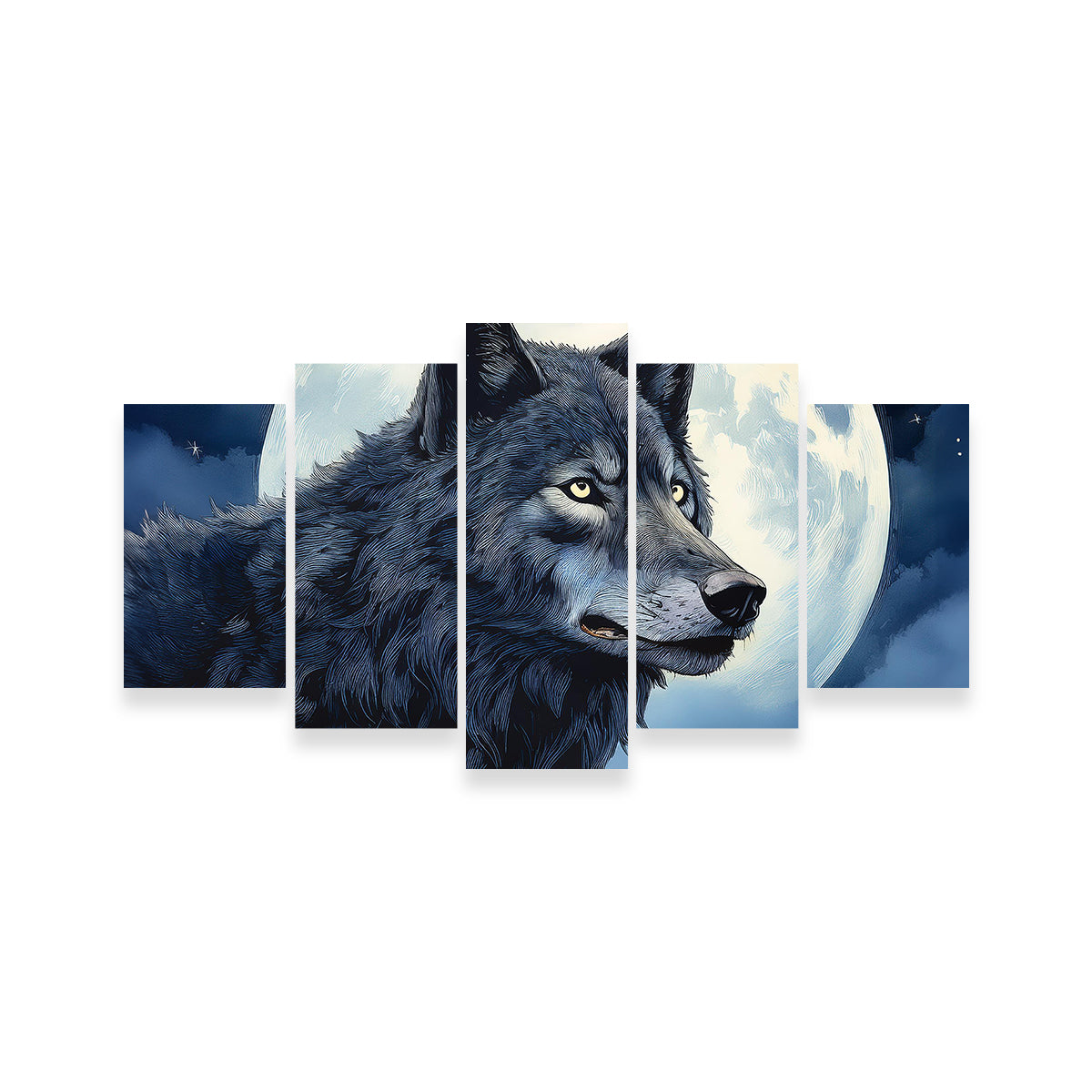 Big Black Wolf Wall Art