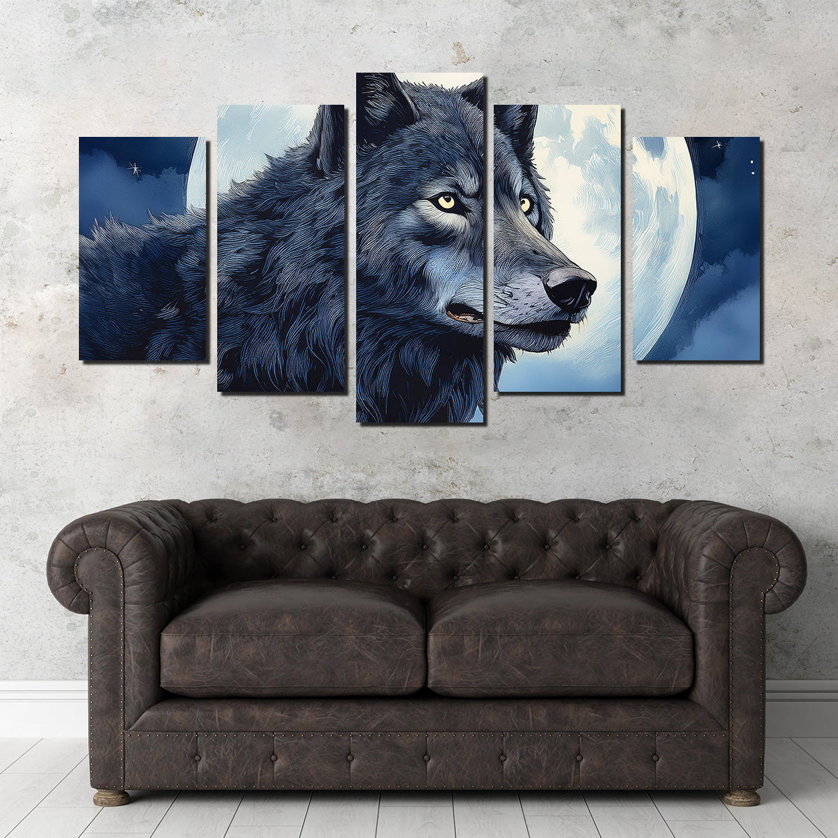 Big Black Wolf Wall Art