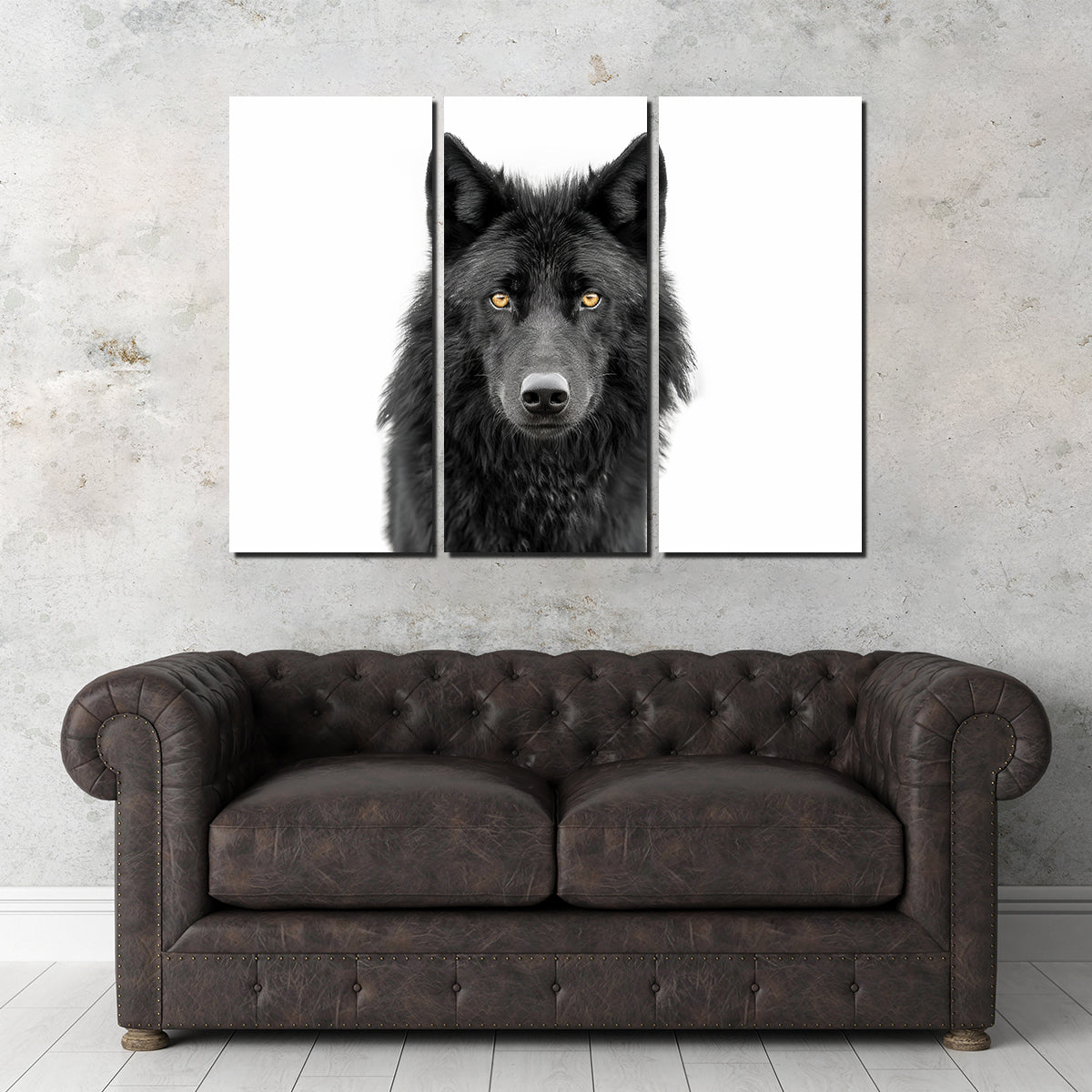 Black Wolf Portrait Wall Art