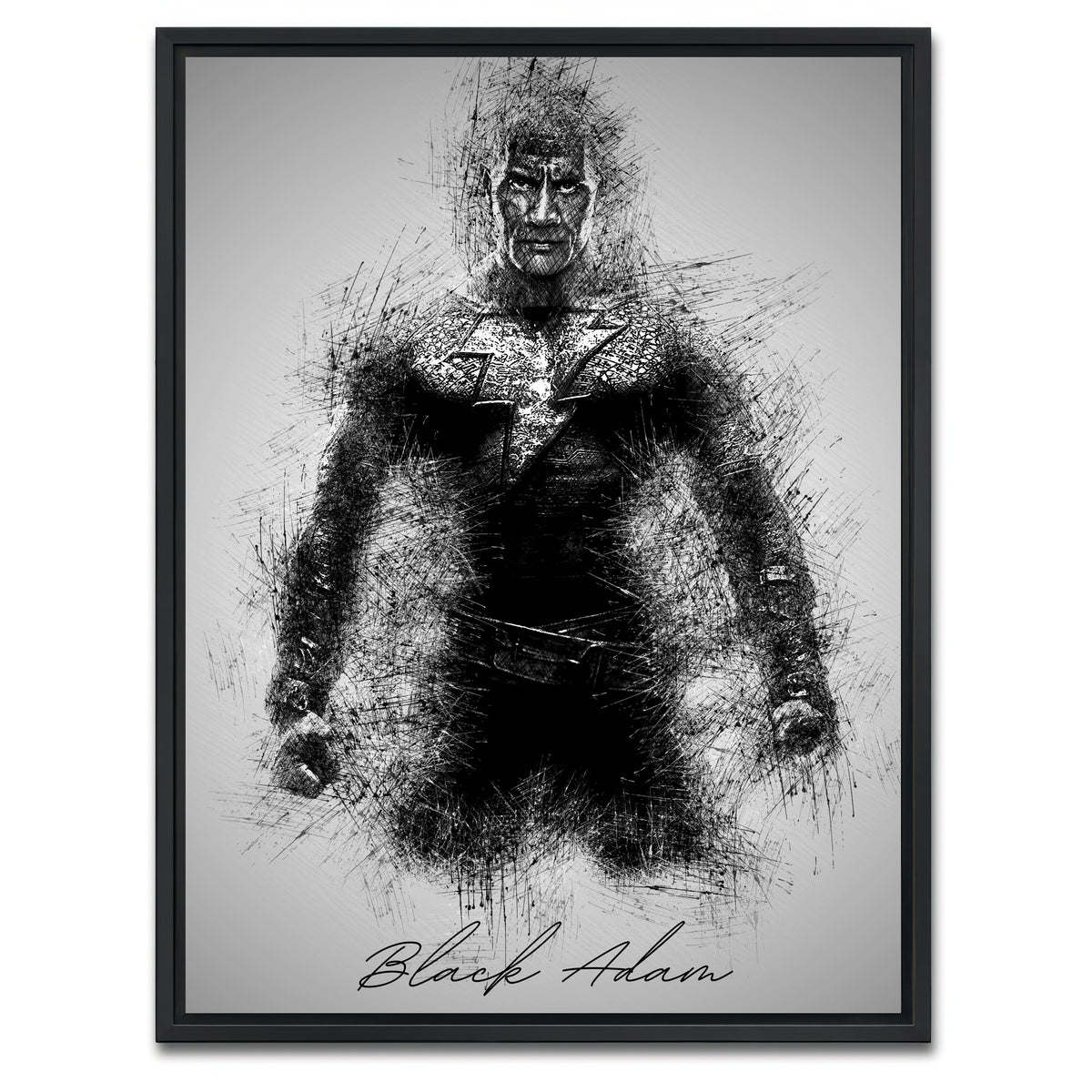 AUTO-MOCKUP WHITE | Black Adam | 1 Piece | Black Framed Canvas | group=3x4