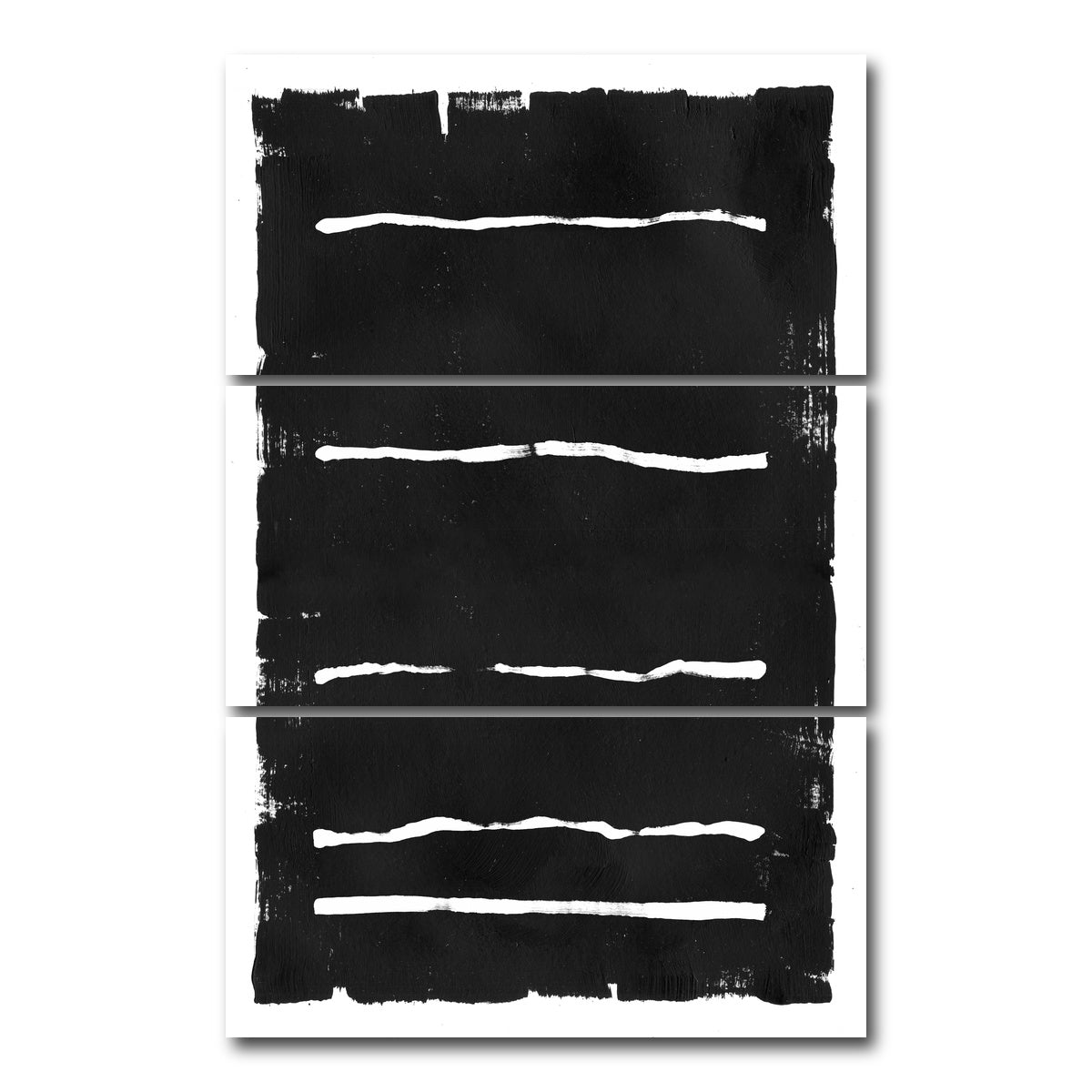 AUTO-MOCKUP WHITE | Black Background | 3 Piece | Gallery Wrap Canvas | group=12x24_stacked