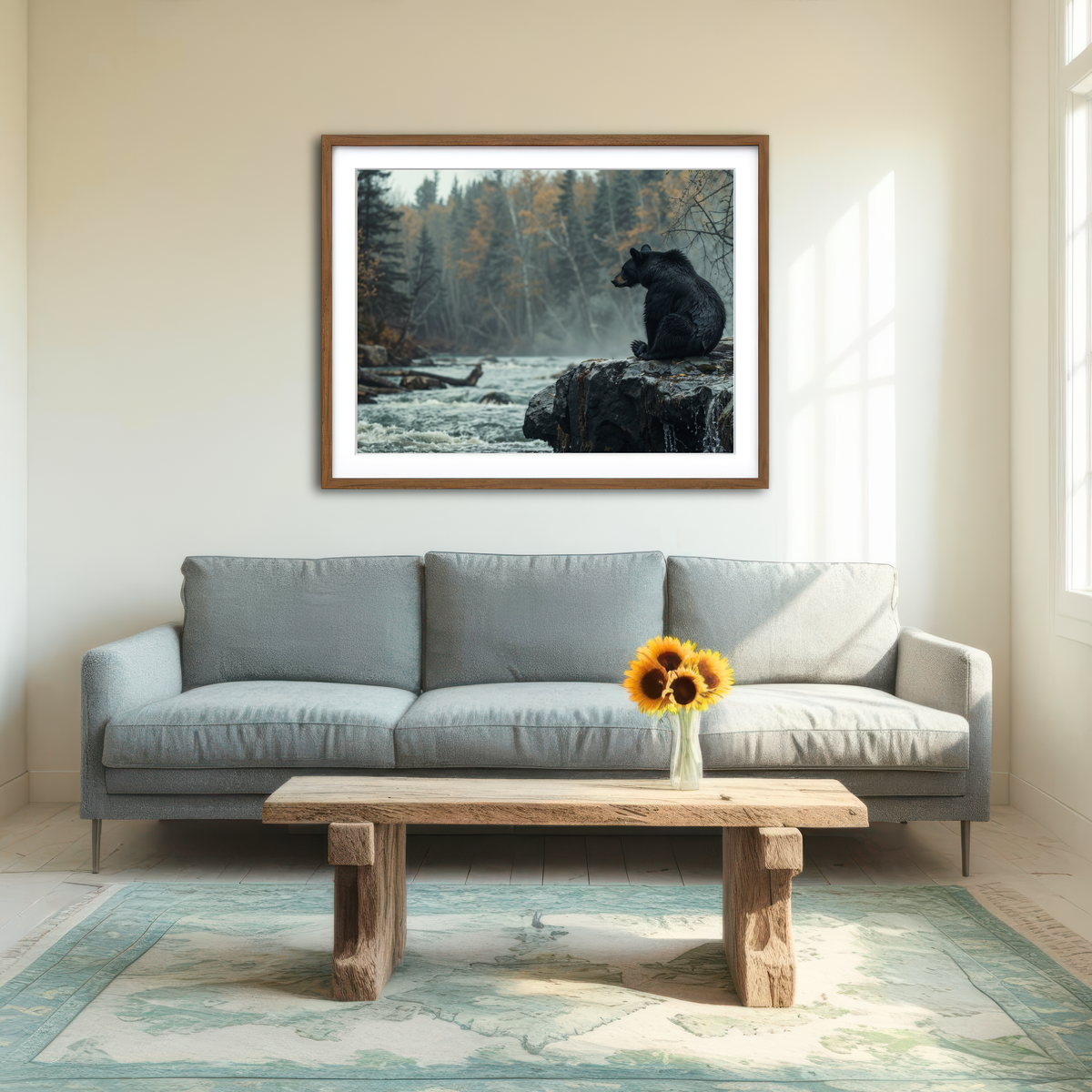 AUTO-MOCKUP ROOM | Black Bear River Wall Art