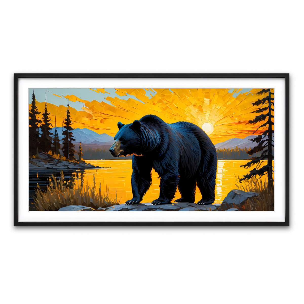Framed Print 2x1 Black
