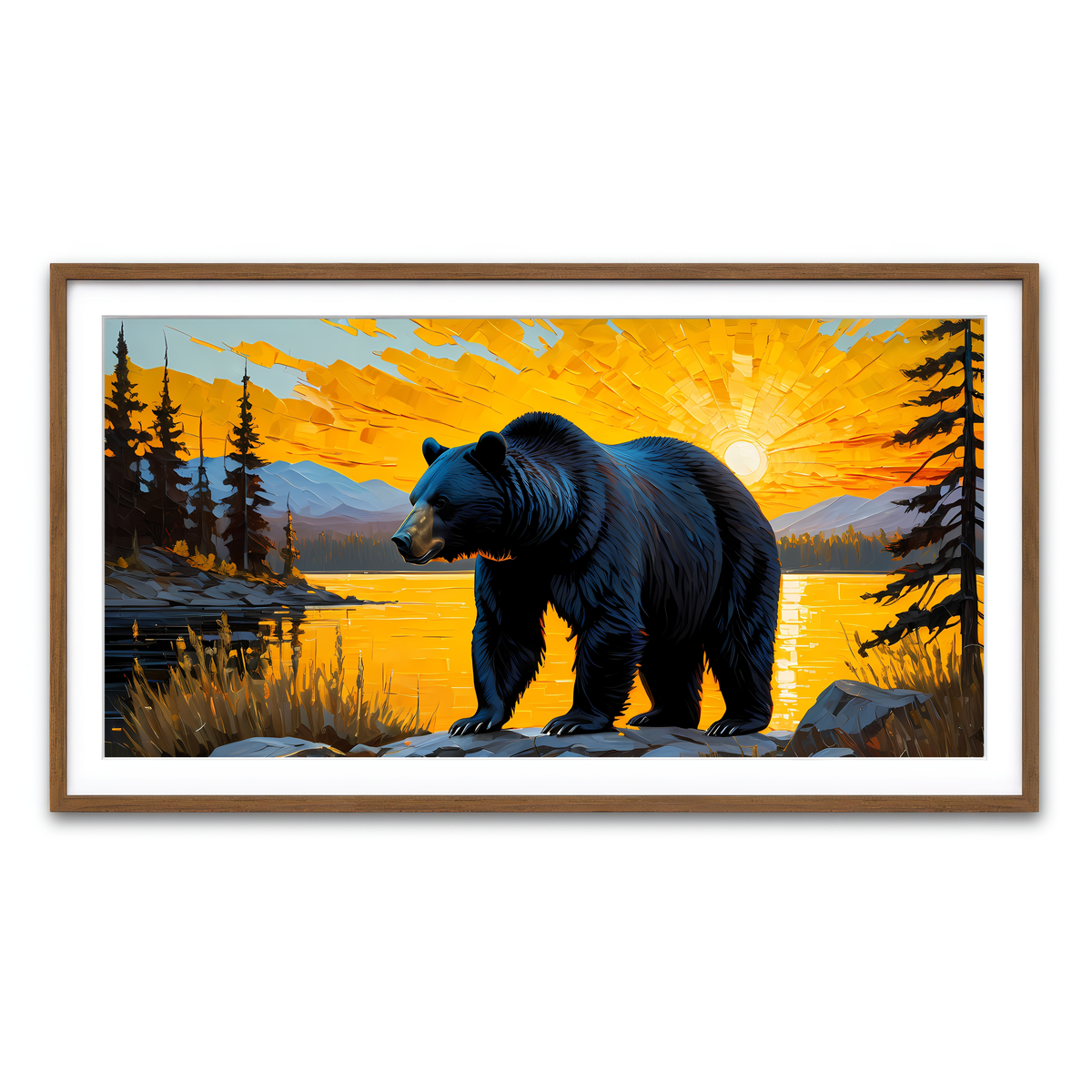 Framed Print 2x1 Walnut